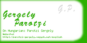 gergely parotzi business card